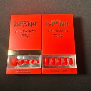 Red Aspen Nail Dashes Bundle - Orange Red - Mani & Pedi - NIB